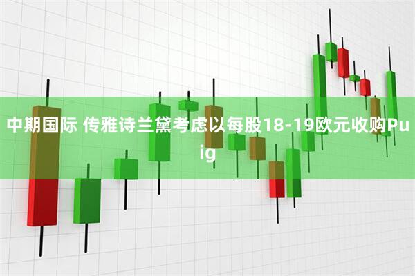 中期国际 传雅诗兰黛考虑以每股18-19欧元收购Puig